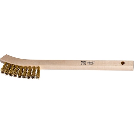 Pferd Small Scrtch Brush, Brass Wire, Wood, 2"x9 85067